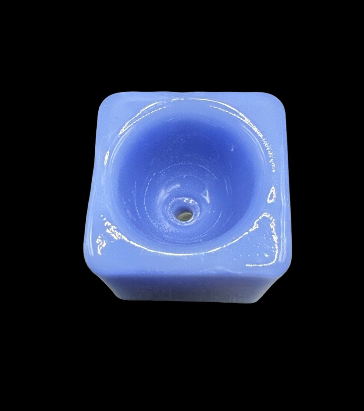 14mm male joint Block Head Glass Hookah bong Bowl Piece Blue