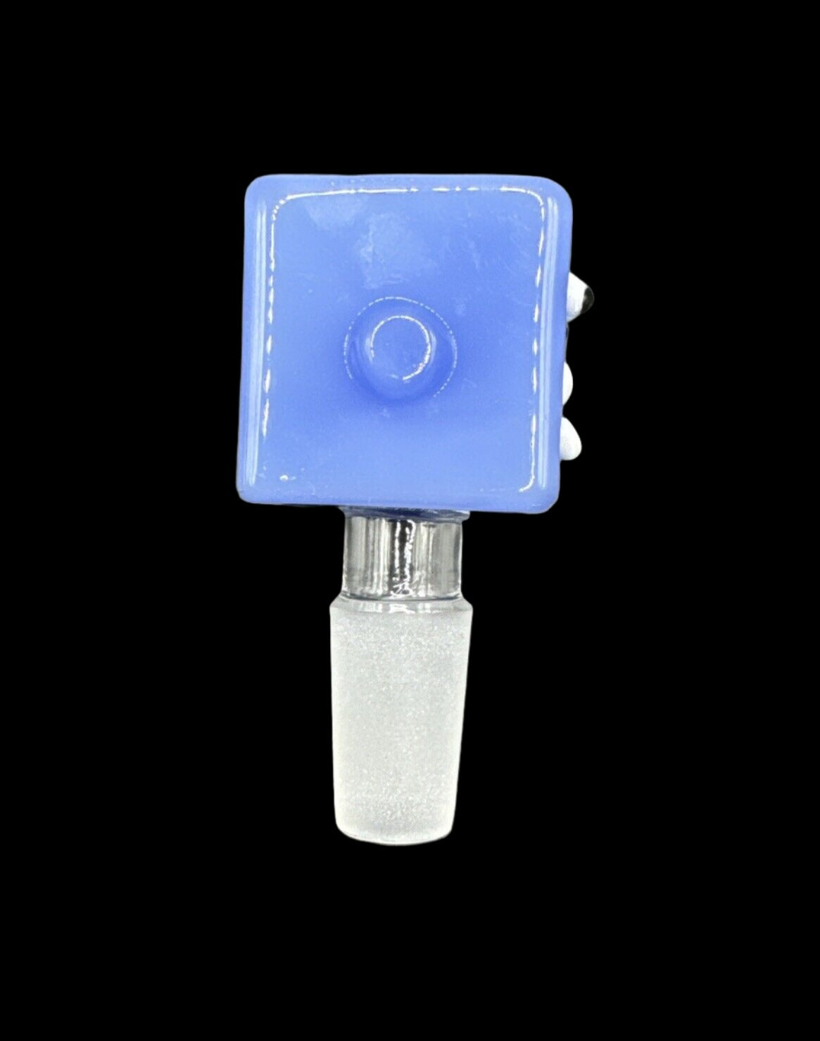 14mm male joint Block Head Glass Hookah bong Bowl Piece Blue